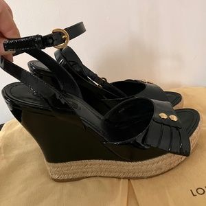 LOUIS VUITTON PATENT LEATHER WEDGES